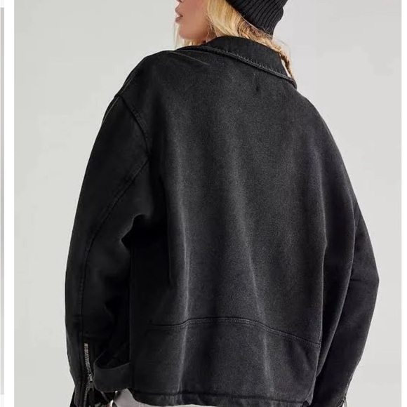 Free People Rebel Rebel Cotton Moto Jacket. - Picture 6 of 9
